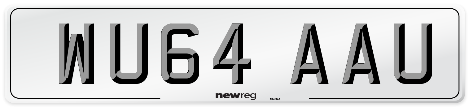 WU64 AAU Number Plate from New Reg